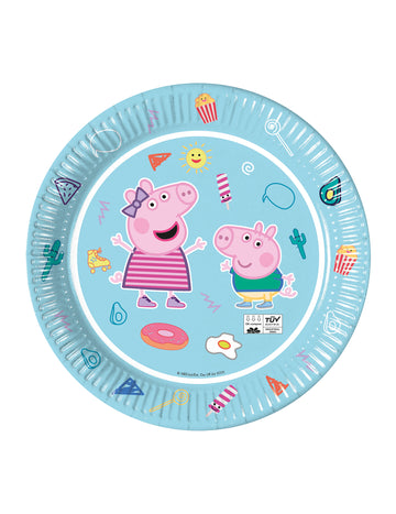 8 Peppa Pig Bleues 23 kartonlemez cm