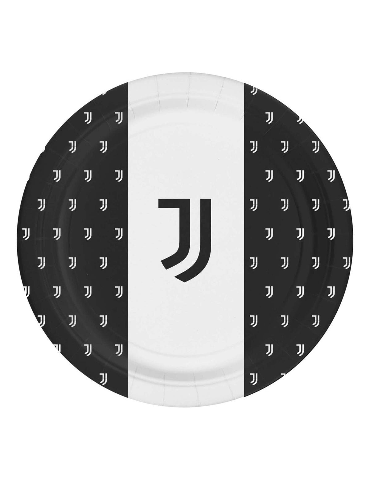 Juventus papírtányérok születésnap fekete és fehér