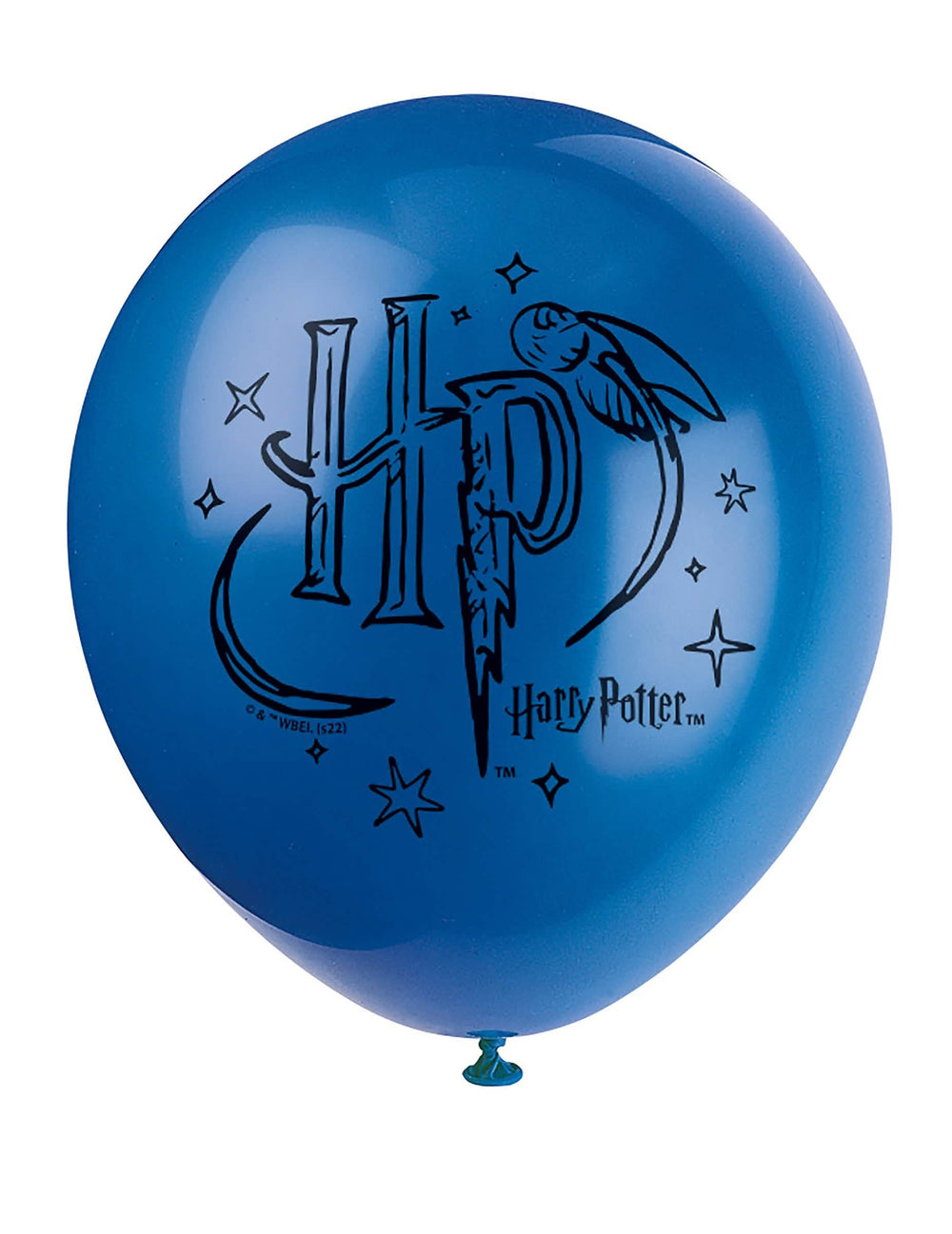Közelkép a Harry Potter latex lufik kék lufijáról