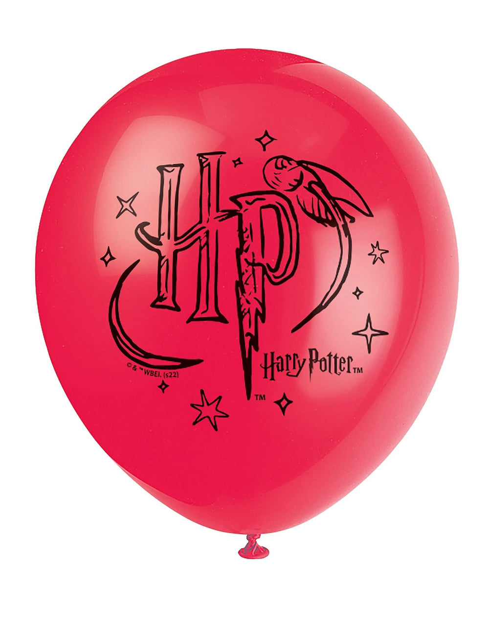 Közelkép a piros lufi a Harry Potter latex lufik közül