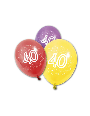 8 40 éves születésnapi latex léggömbök 30 cm