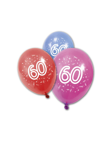 8 léggömb a latex születésnapján 60 év 30 cm