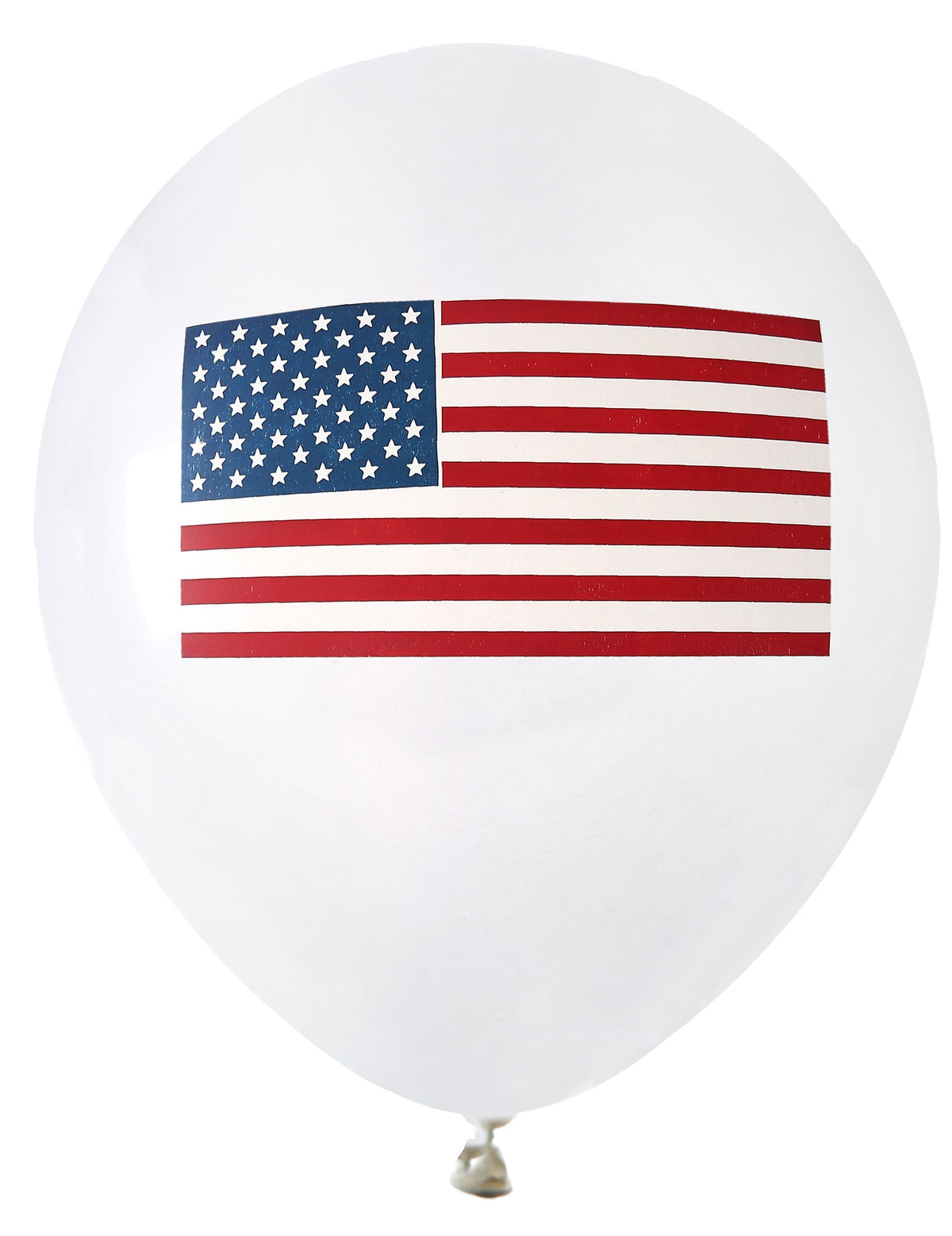 Ballons en latex USA blanc avec drapeau américain