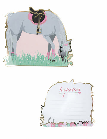 8 lómeghívó 13 cm születésnapra