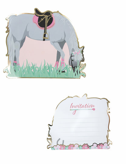 8 lómeghívó 13 cm születésnapra