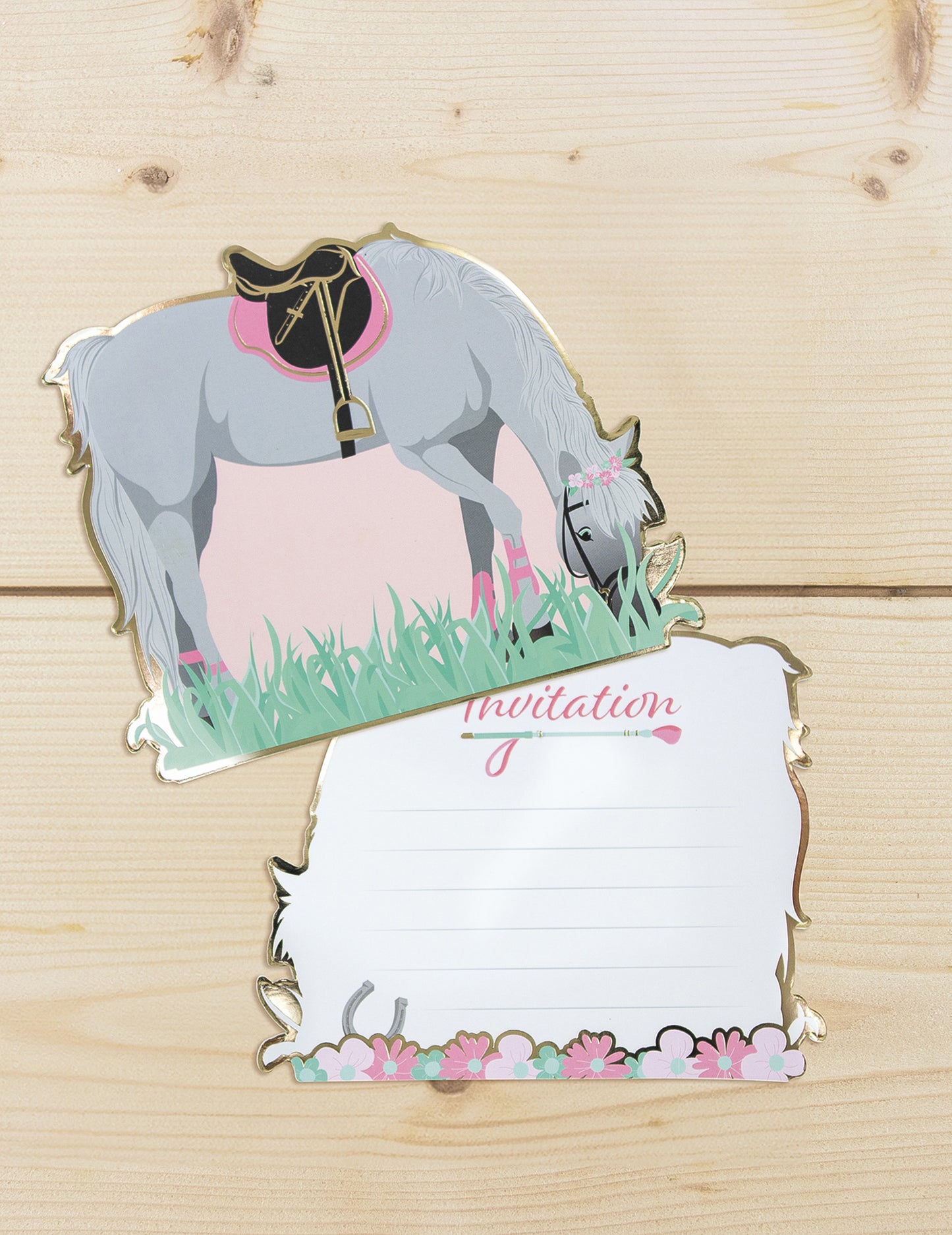 8 lómeghívó 13 cm születésnapra