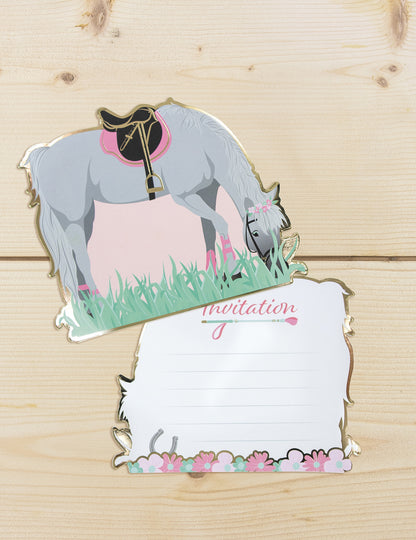 8 lómeghívó 13 cm születésnapra