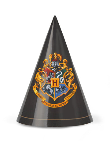 Chapeaux de fête Harry Potter pour enfant noir avec blason de Poudlard