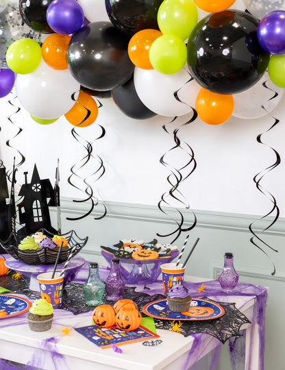 8 fekete spirális dekoráció