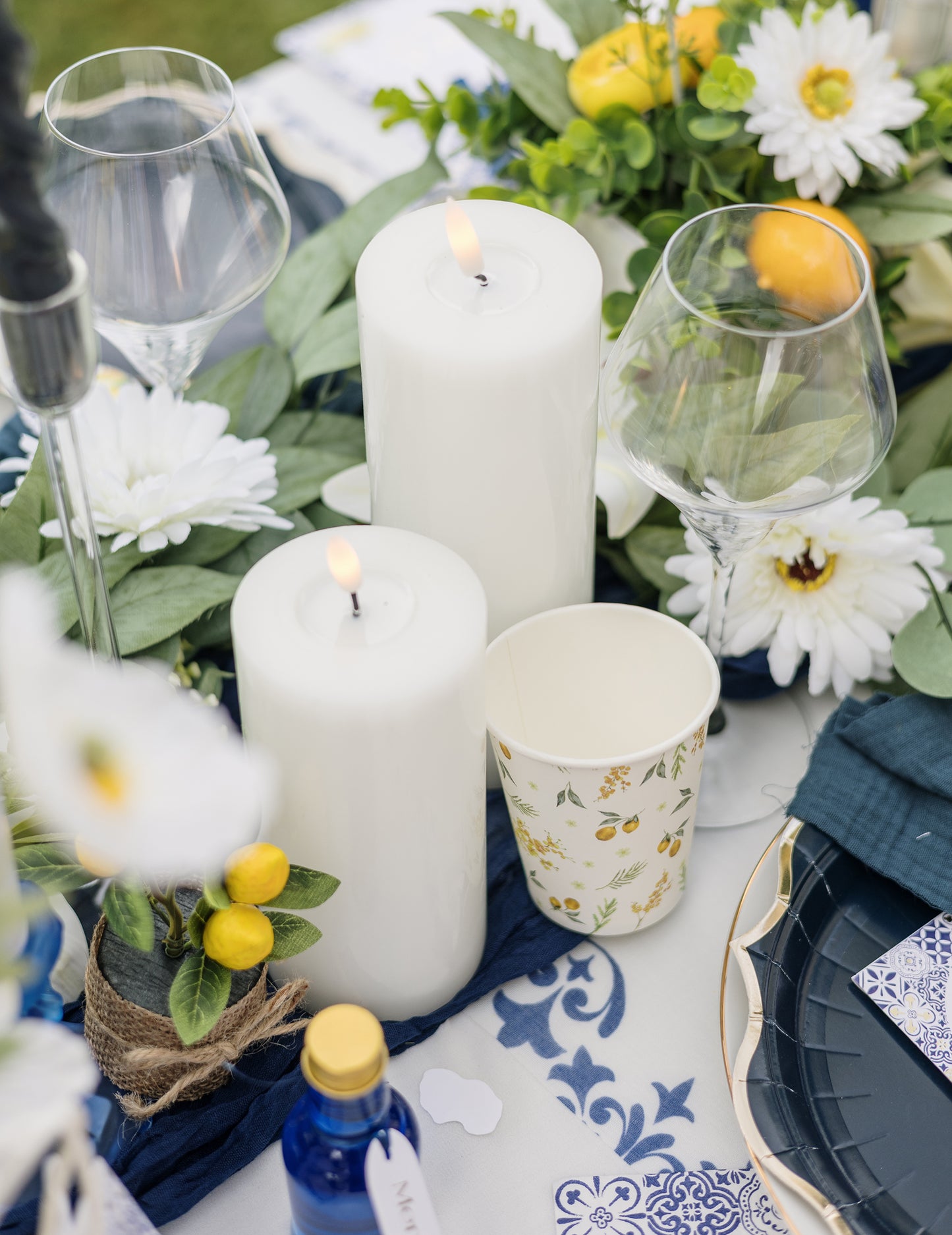 8 db citrom alakú kartonpohár levelekkel, 255 ml, születésnapra