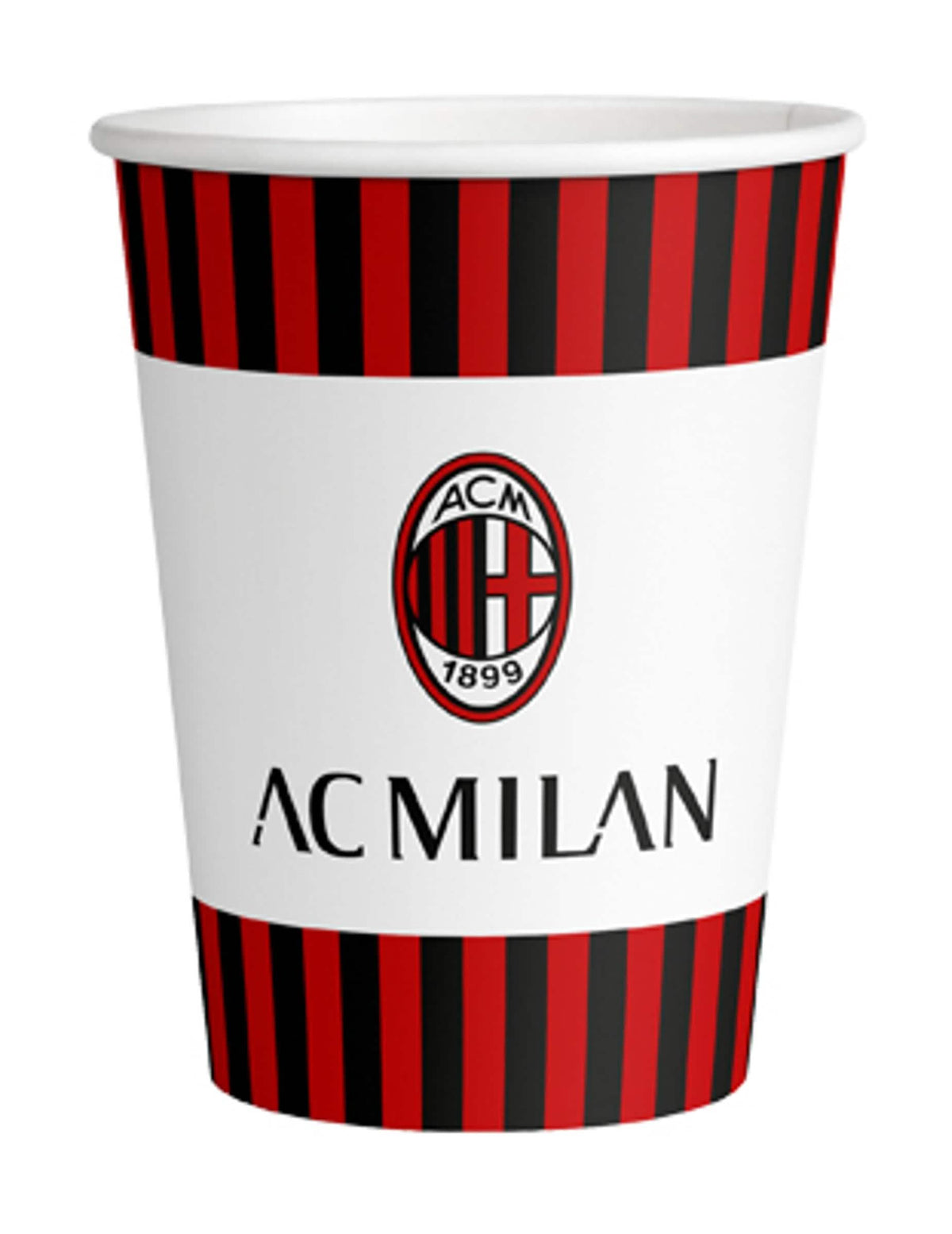 Kartonpoharak ac milan piros és fekete bulira logóval