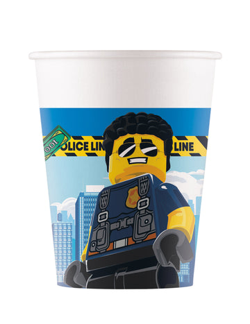 8 LEGO City 200 ml kartonpohár