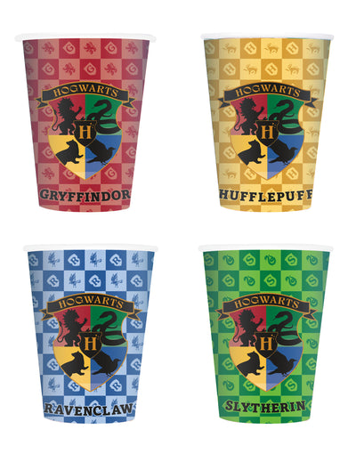 8 Harry Potter™ Házak papírpohár 266 ml