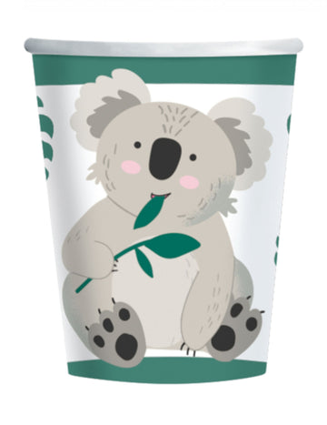 8 db koala kartonpohár, 250 ml, születésnapra