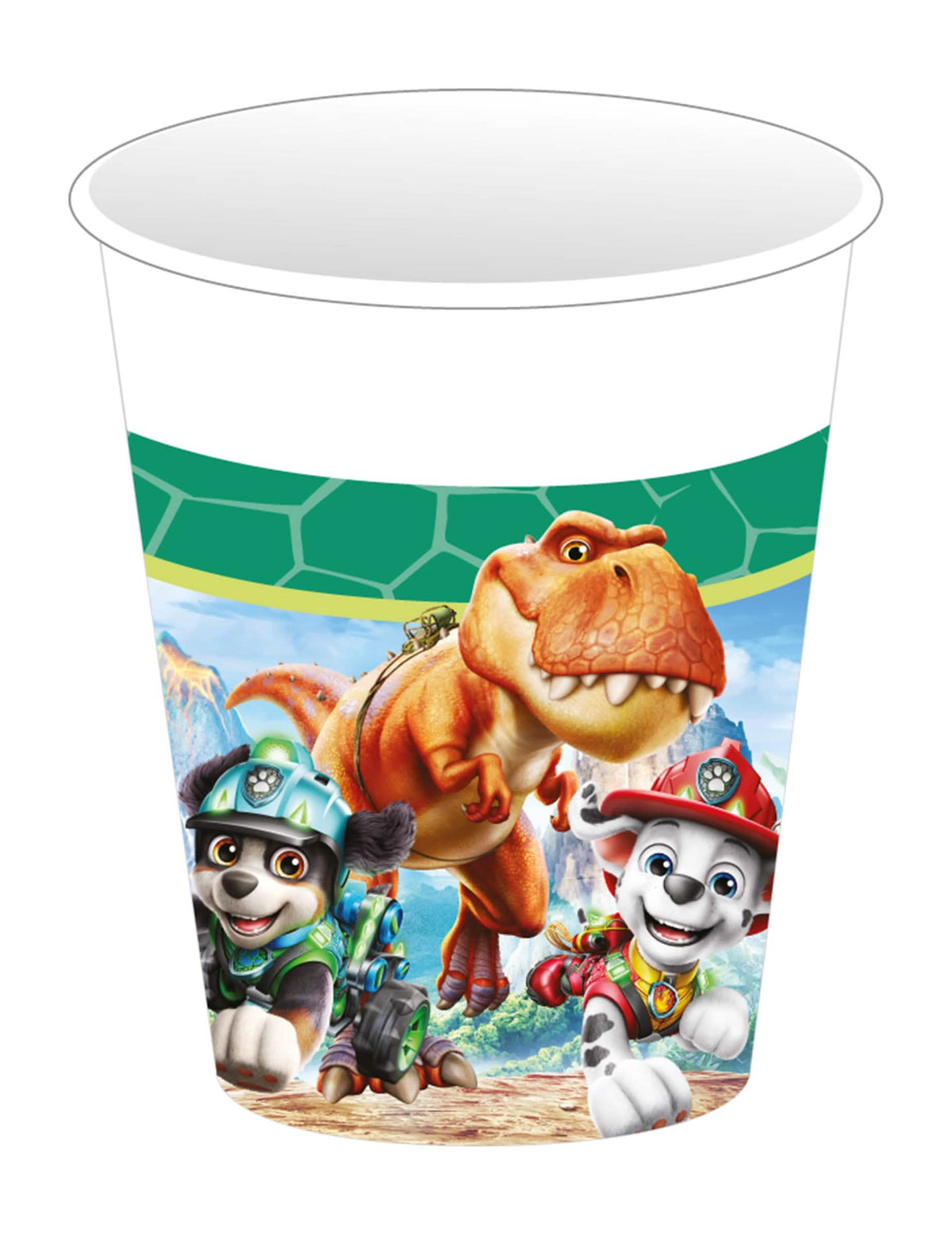 8 db Mancs Őrjárat™ Dino movie 200 ml papírpohár