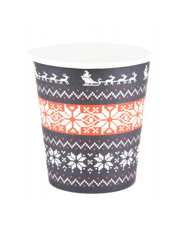 8 db ronda pulóveres kartonpohár, 200 ml, piros és kék