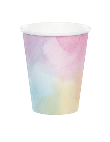 8 pasztell akvarell papírpohár 266 ml 