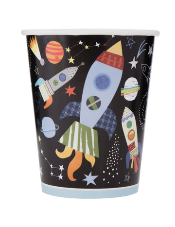 8 kartonpohár 266 ml fekete univerzum