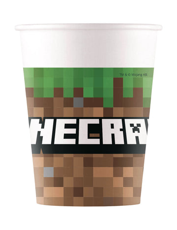 8 papírpohár 200 ml minecraft