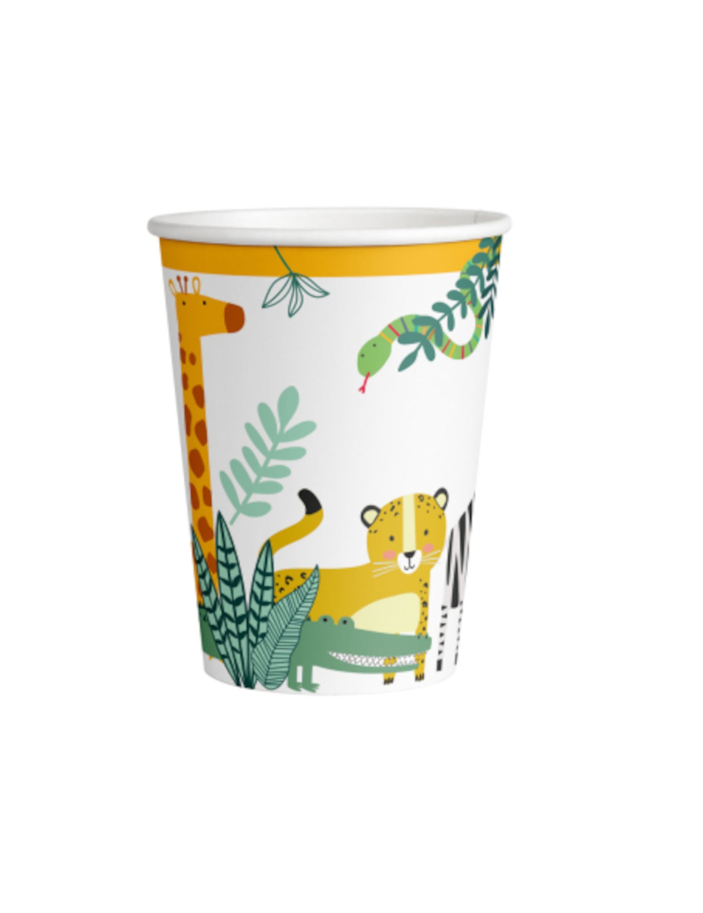 8 db Get Wild Safari 250 ml-es dzsungelállatos papírpohár