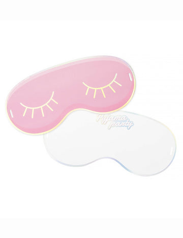 8 invitations pyjama party en forme de masque