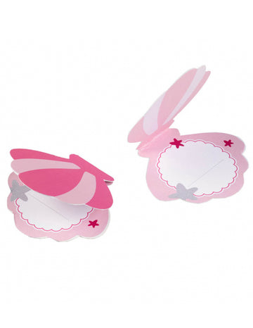 8 db rózsaszín papír sellő kagyló alakú ültetőkártya