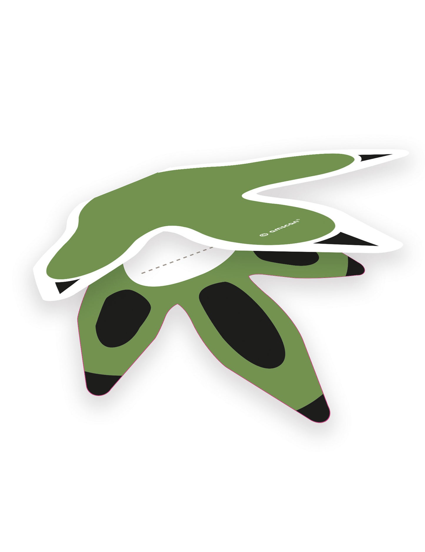 8 nagy, zöld kartonból készült dinoszauruszos ültetőkártya személyre szabáshoz