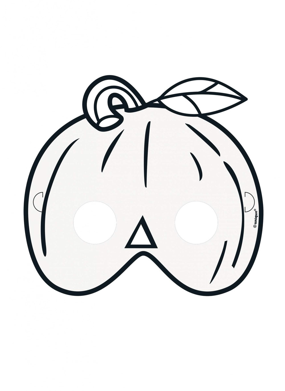 Tök alakú papír maszk színező halloweenhez
