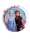 Petites assiettes en carton La Reine des Neiges 2 pour enfant avec Anna et Elsa
