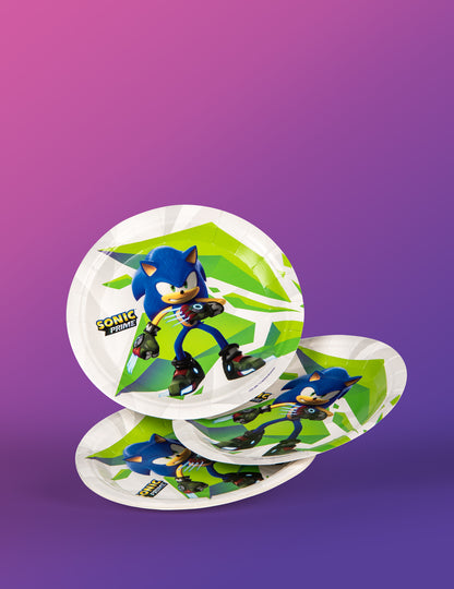 8 kis Sonic Prime™ tányér 18 cm 