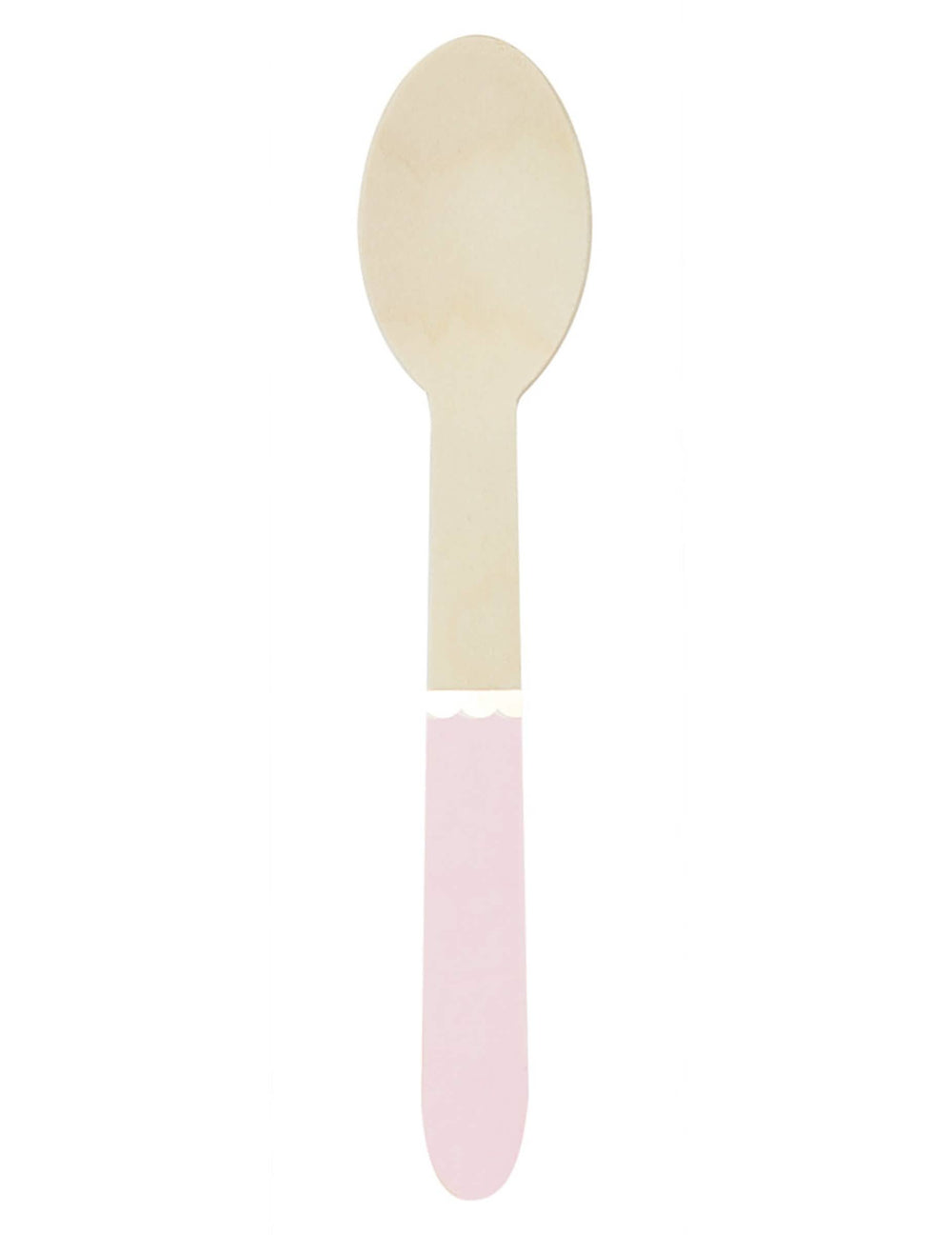 Petites cuillères en bois rose pastel