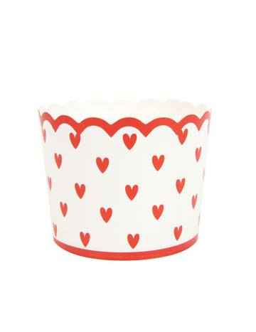 8 db kis kartoncserép apró szívekkel, 15 x 18 cm cm