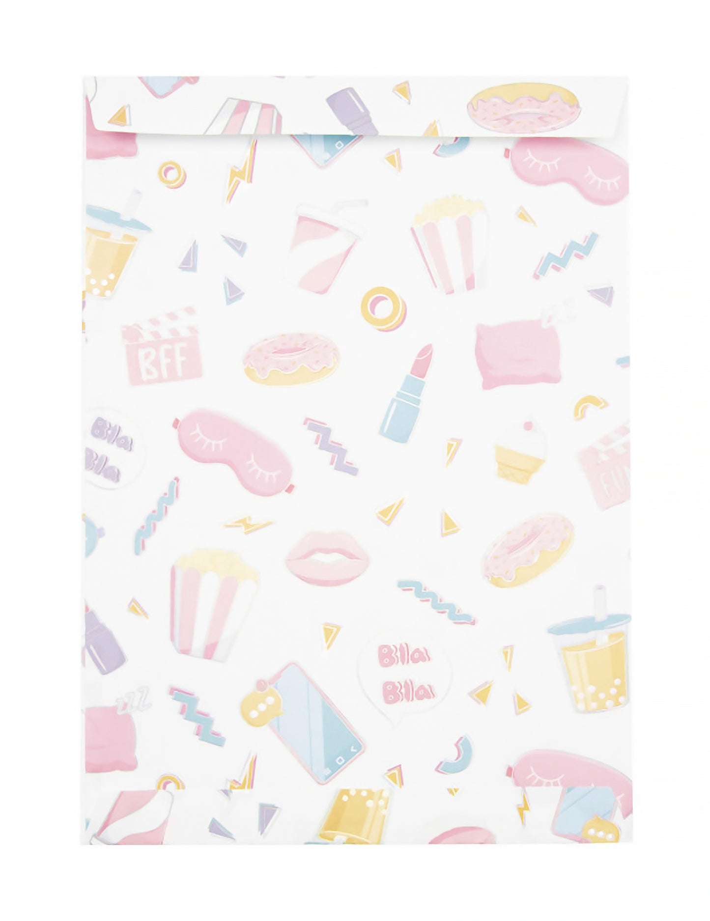 8 papír pizsamaparti ajándéktasak, 15x21cm