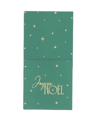 8 db időtlen angolzöld és arany Boldog Karácsonyt evőeszköztartó 10 x 20 cm