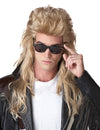Perruque mulet 80's pour homme blonde