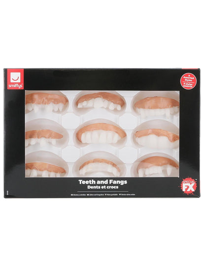 A 9 ijesztő Halloween műfogsor bemutató dobozának nézete