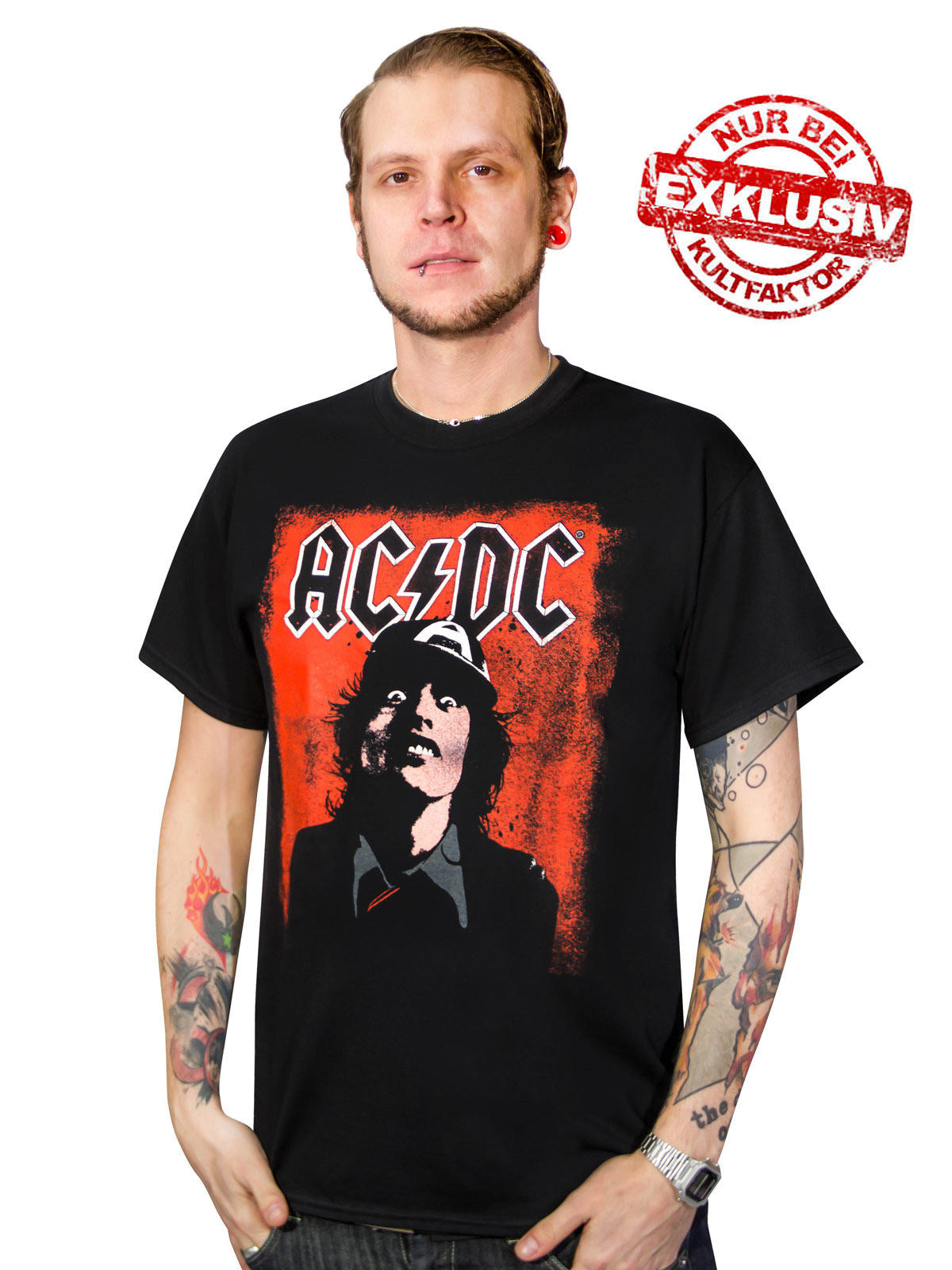 AC/DC Silly Face Exclusive Angus fekete-piros-fehér 