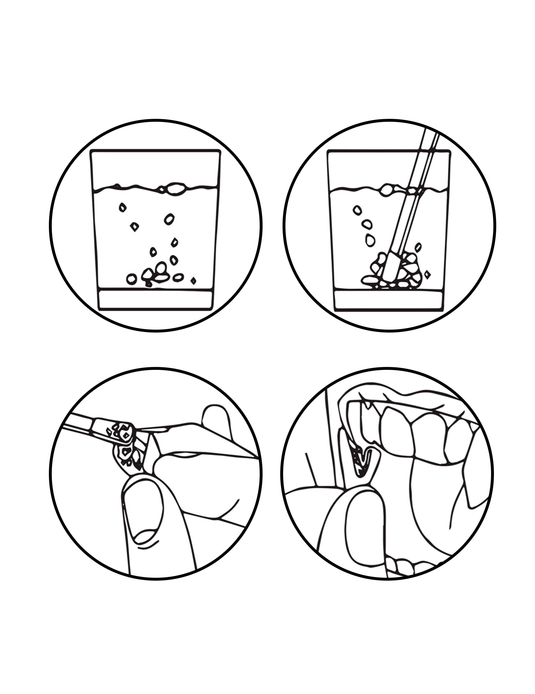 Instructions illustrées de pose de l'adhésif thermoplastique pour dents de vampire