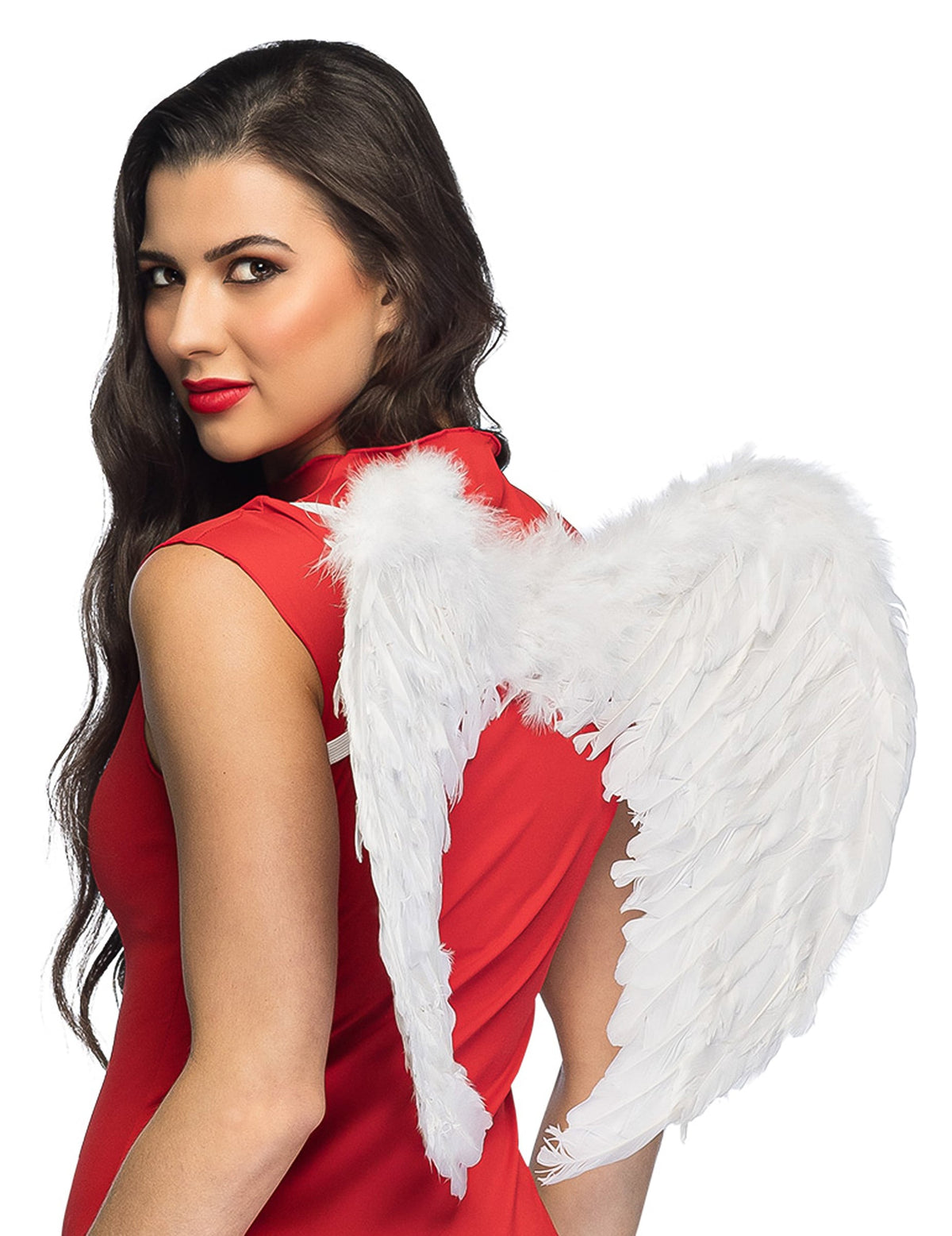 Ailes d'anges pour femme blanches en plumes