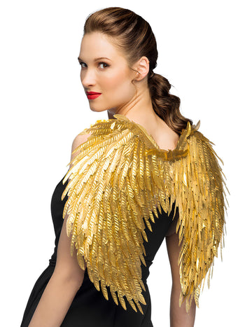 Felnőtt elbűvölő arany angyal szárnyak