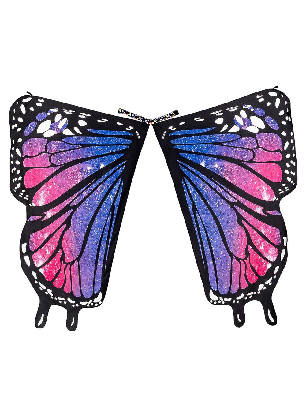 Vue à plat des ailes de papillon galaxie pour adulte