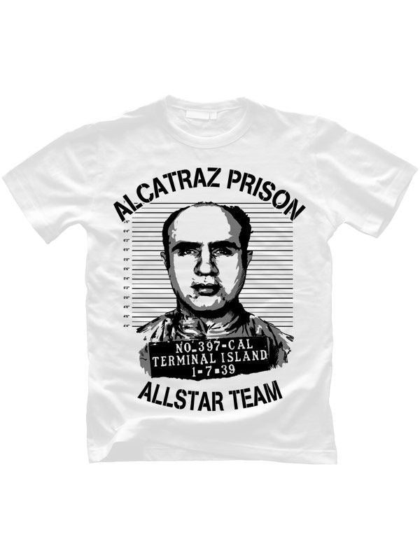 Alcatraz Prison Wear Allstar Team póló fehér-fekete 