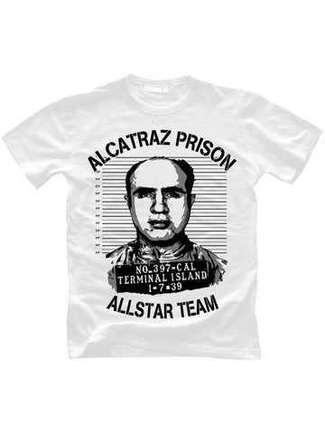 Alcatraz Prison Wear Allstar Team póló fehér-fekete 