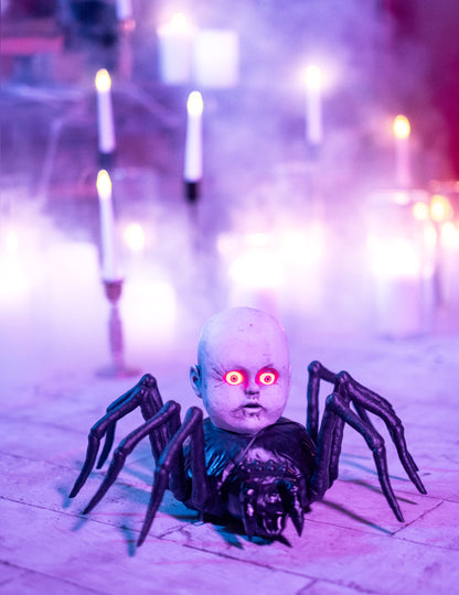 Nagy pók élénk és fényes kúszó babával 19 x 33 cm