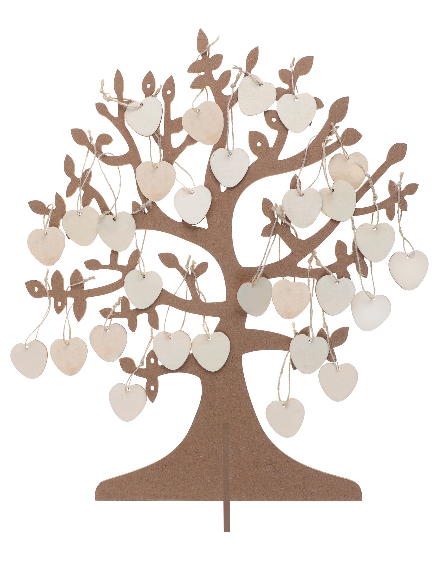 Arbre à vœux en bois avec 50 cœurs mariage 48 x 40 cm livre d'or