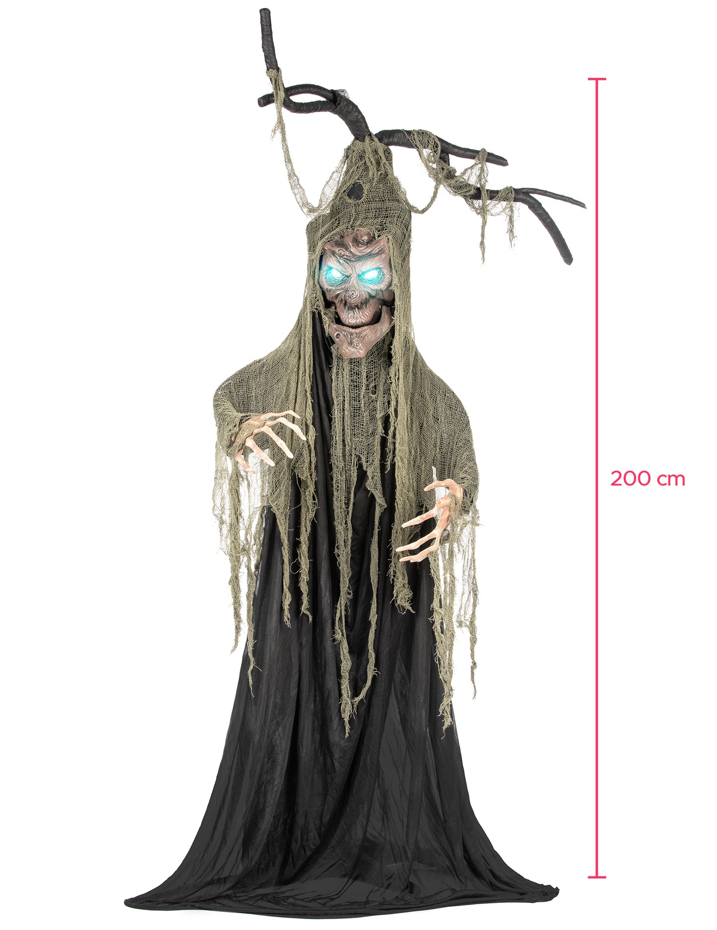 Kísértetjárta fa artikulált fény és hang 2 m Halloween