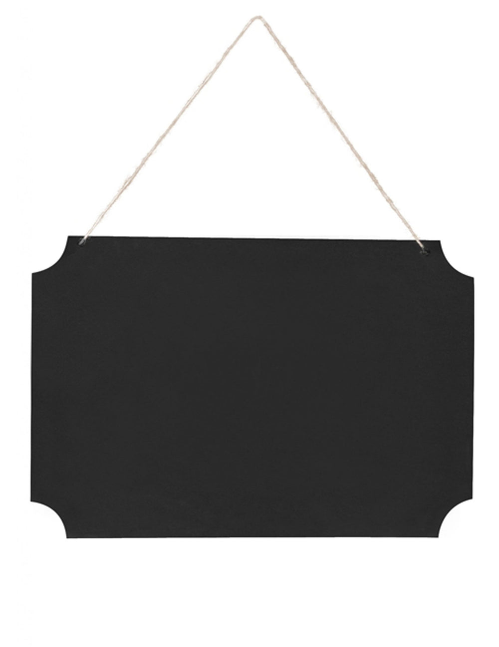 Ardoise à suspendre vintage pour décoration de fête noire avec craies