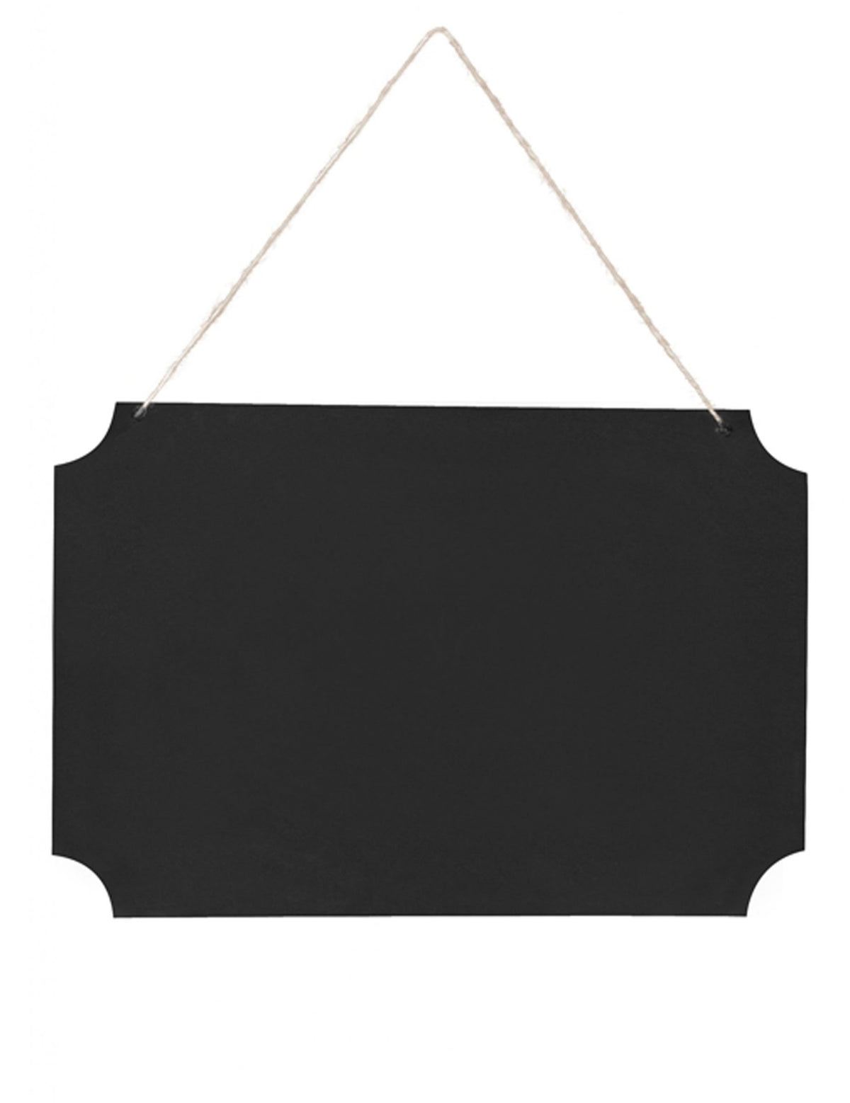 Ardoise à suspendre vintage pour décoration de fête noire avec craies