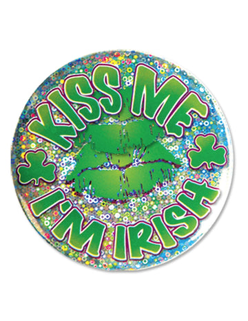 Kitűző Kiss me I'm Irish Szent Patrik napjára 