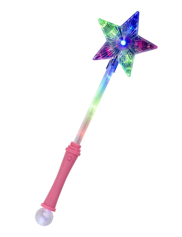 Baguette magique étoile lumineuse rose et multicolore